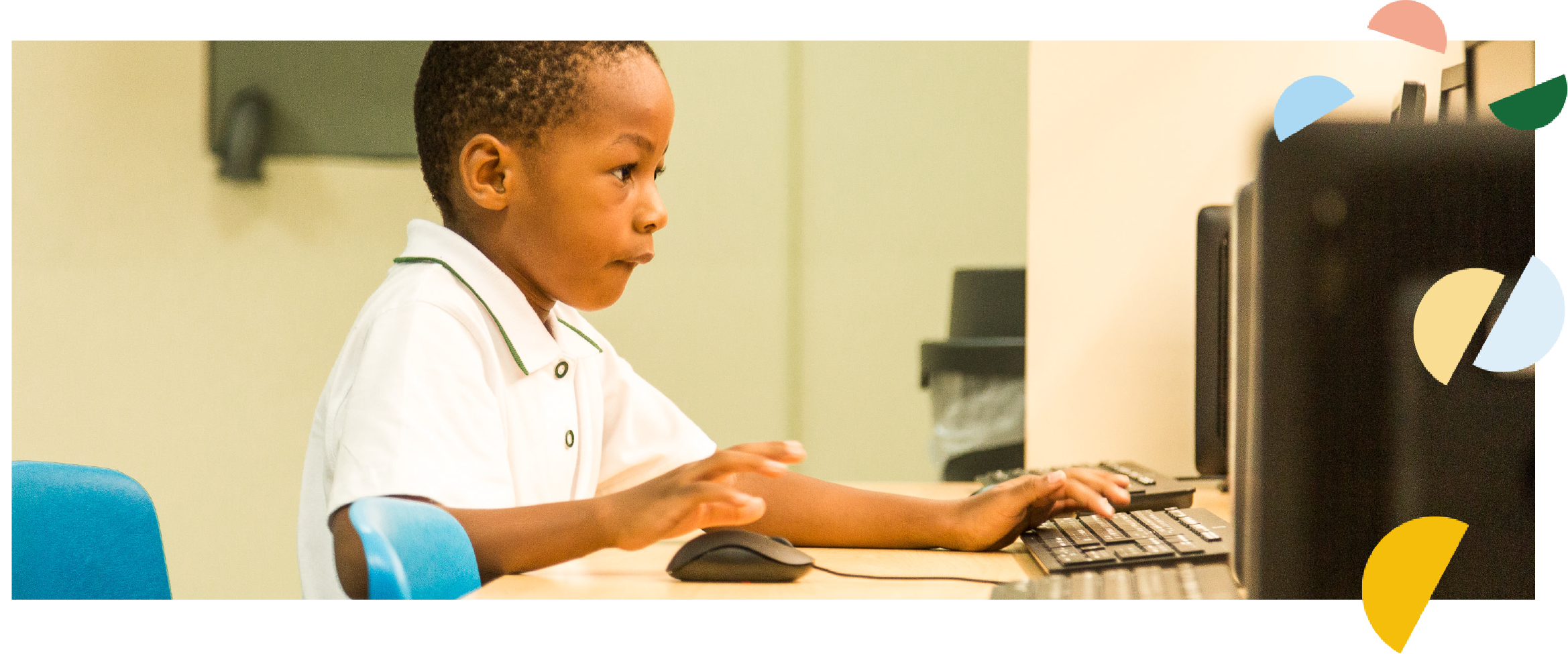 Student using computer